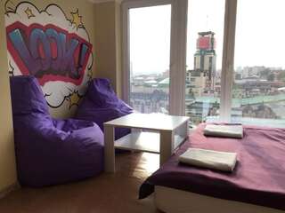 Мини-отель Апартаменты WOW-hotel Киев Двухместный номер Делюкс с 1 кроватью и душем-7